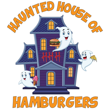 haunted house and hamburgers